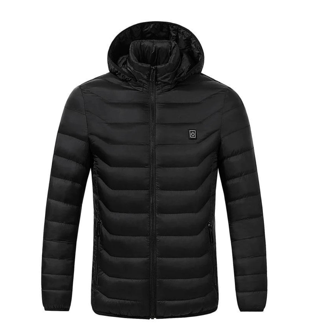 Restez au chaud - Veste chauffante noire à manches longues doudoune chauffante