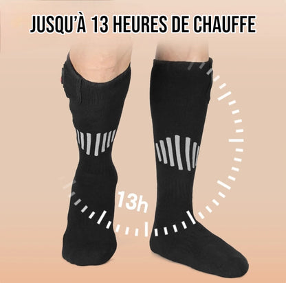 Chaussette chauffante avec batteries externes 6000 mAh