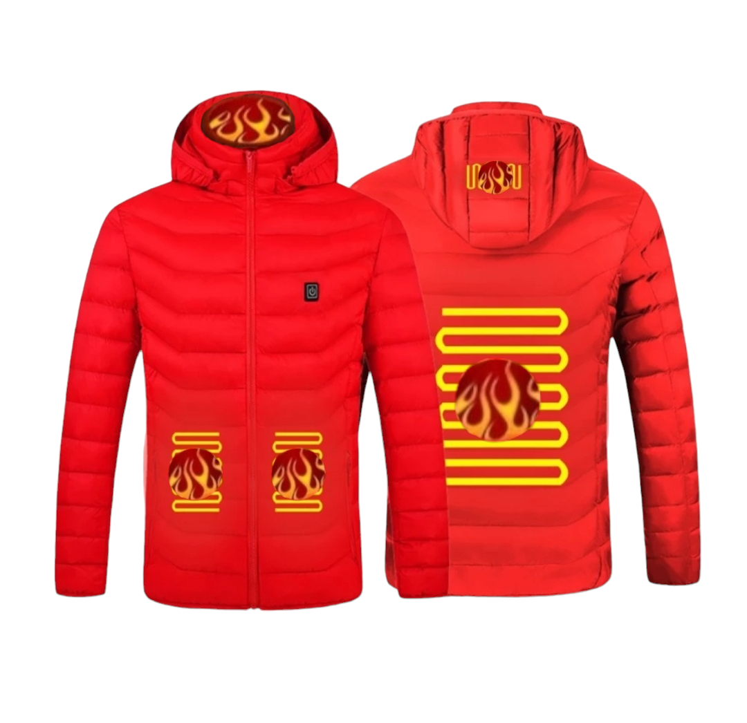 Red heated jacket