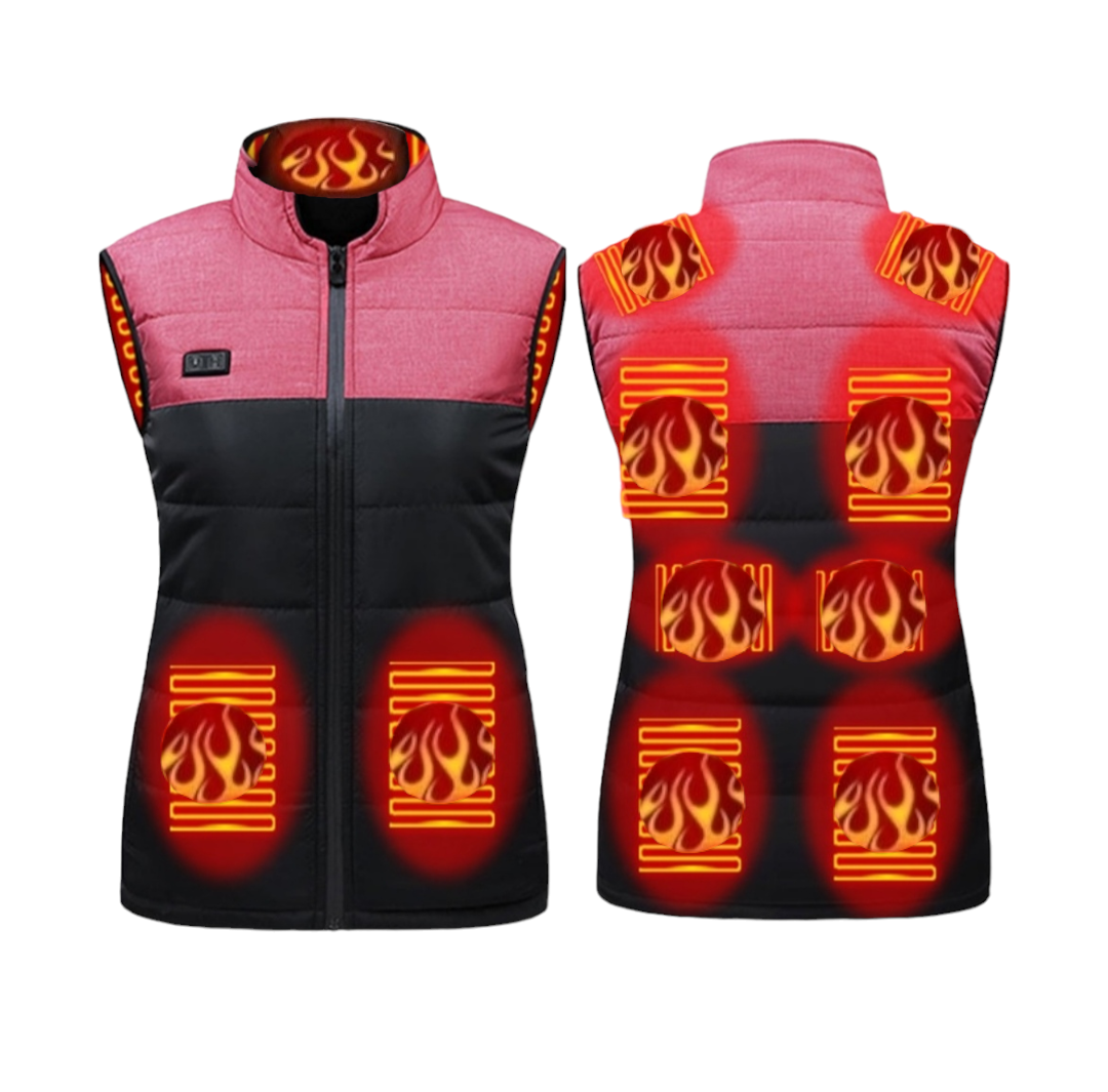 Restez au chaud - Gilet chauffant rose Veste chauffante polaire travaux d'extérieur femme