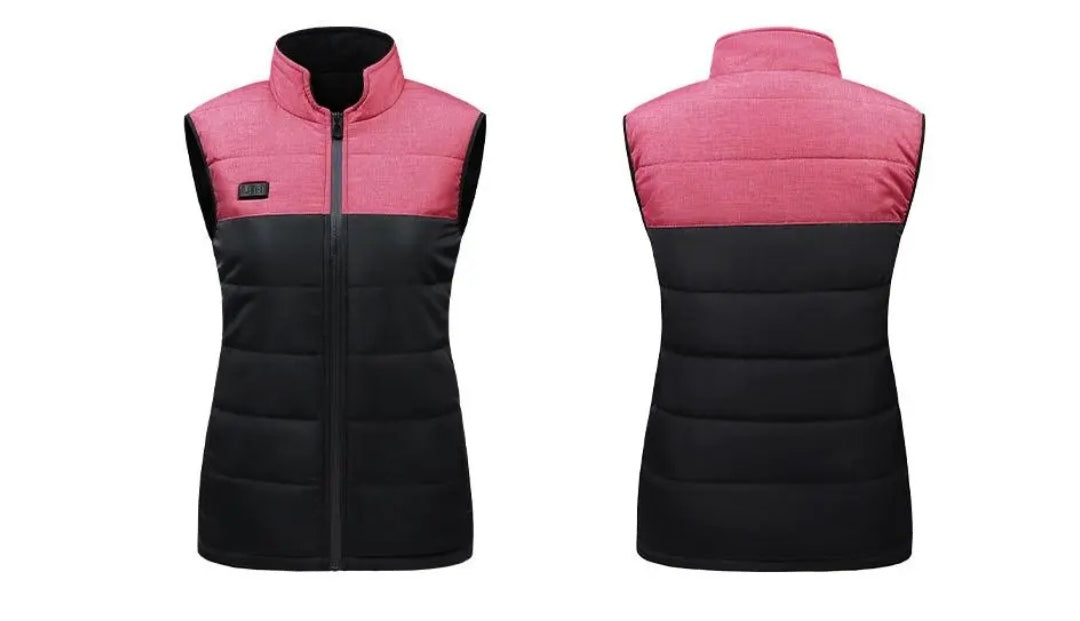 Restez au chaud - Gilet chauffant rose Veste chauffante polaire travaux d'extérieur femme