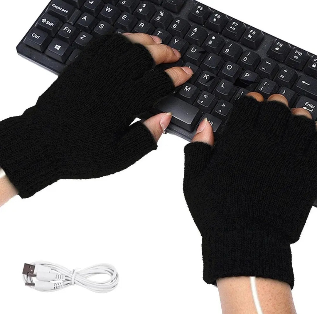 Drfeify mitaine chauffante USB Gants chauffants USB mitaines